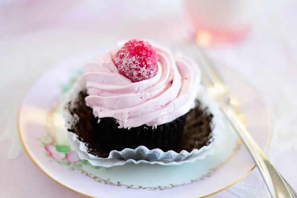 Black Cocoa Cupcakes with Raspberry Chambord Buttercream  Recipe