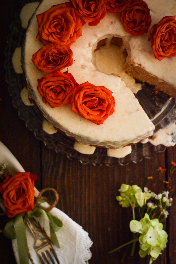 Orange Spice Angel Food Cake with Orange Glaze Recipe